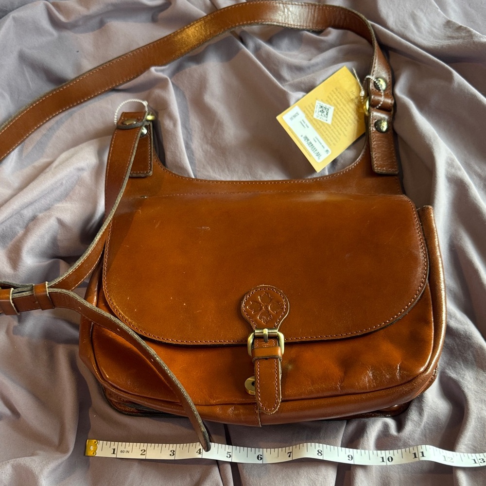 Patricia Nash Tan Leather Shoulder Bag